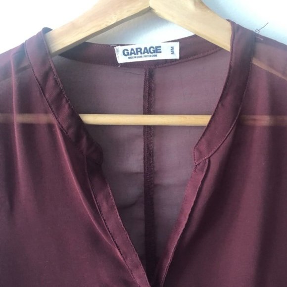 Garage Sheer Chiffon Blouse Size M - Picture 4 of 13